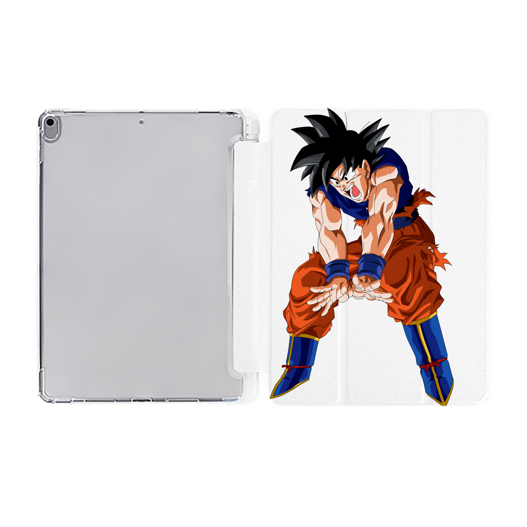 （画像用） ドラゴンボール 孫悟空（そん ごくう）Son Goku カカロット DRAGON BALL Kakarotto IPad ケース ペン収納付き 三つ折りスタンド PUレザー×シリコン 対応機種9.5/10.5/10.9インチ